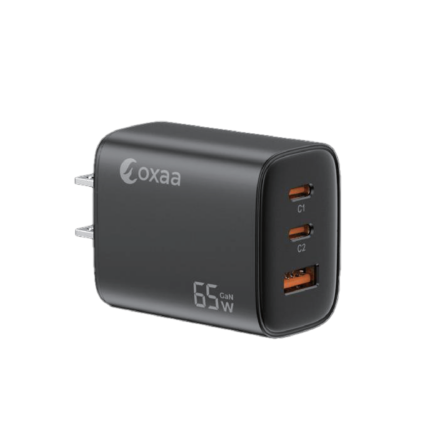 65W USB-C Fast Charging Bundle with GaN Charger 2 x USB-C-USB-C & 1 x USB-A-USB-C Premium Cables