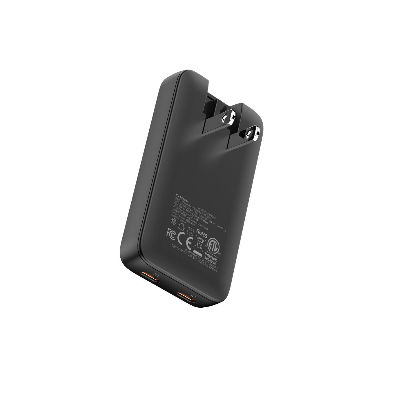 65W USB-C Fast Charging Bundle with Compact GaN Charger & 2 × USB-C to USB-C Premium Cables