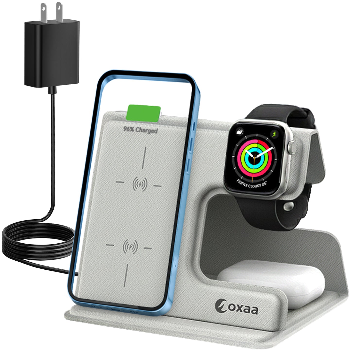 3-in-1 Foldable Wireless Charging Stand Bundle Designed for Apple Compatible Devices