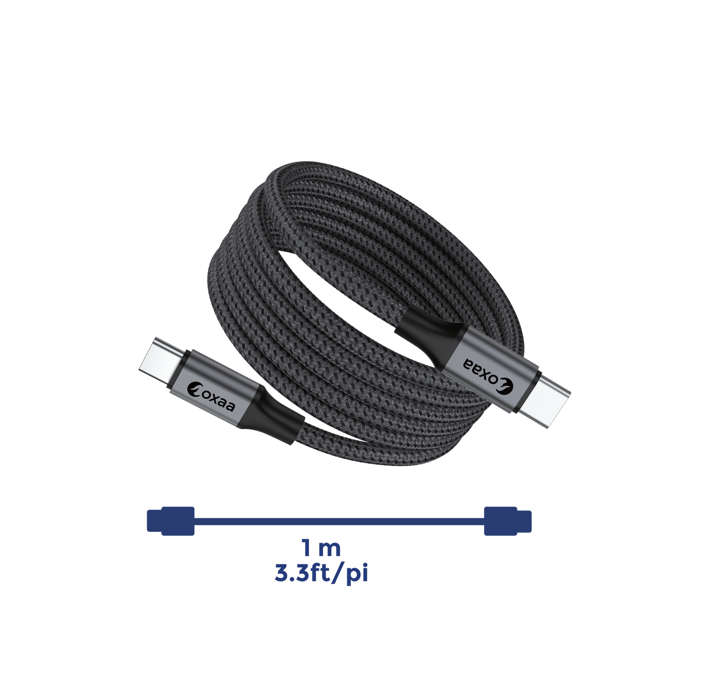 1 Meter (3.3 ft) USB C to USB C Magnetic Cable Bundle (60W) 2 Pack