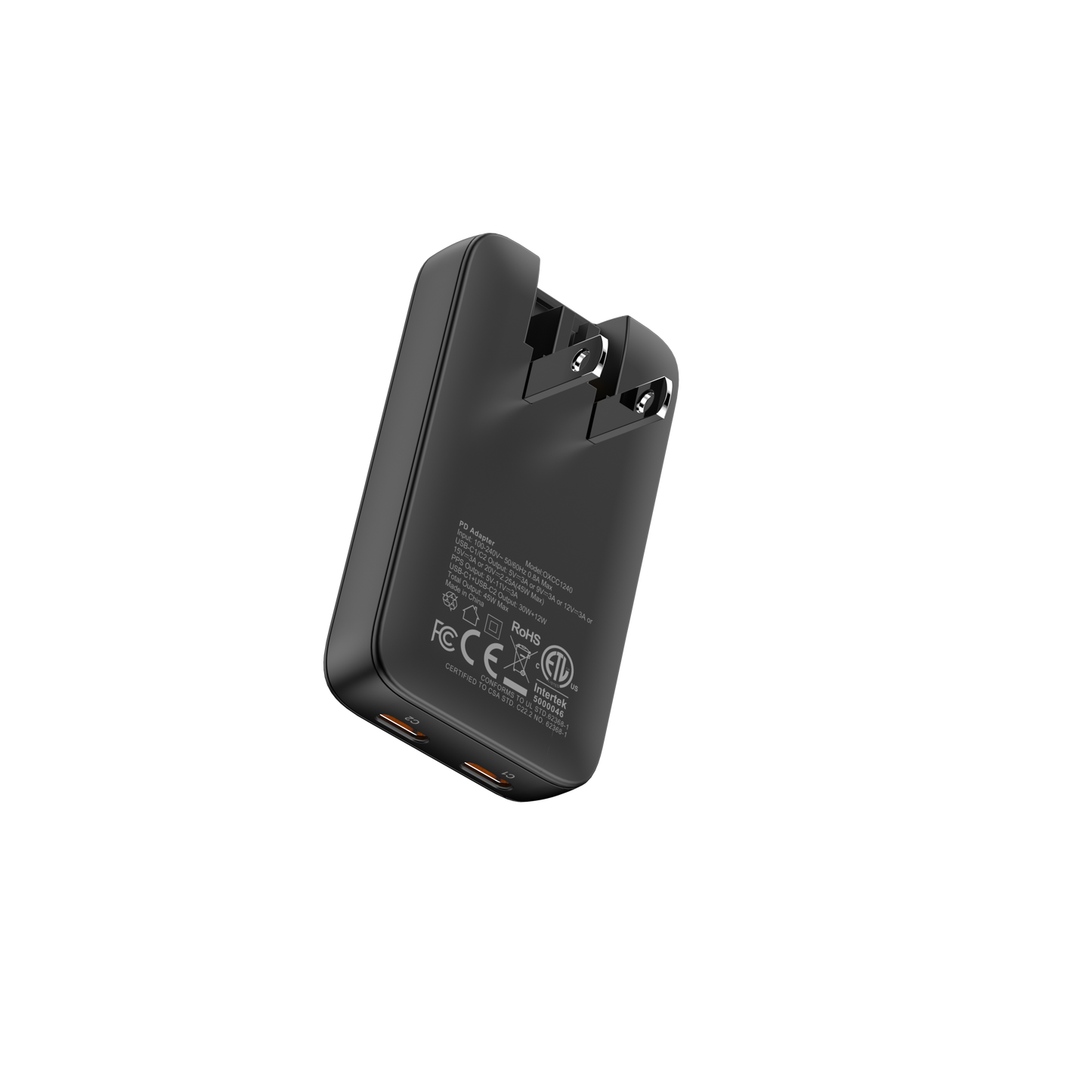 45W USB-C Fast Charging Bundle with Compact GaN Charger & 2 × USB-C to USB-C Premium Cables