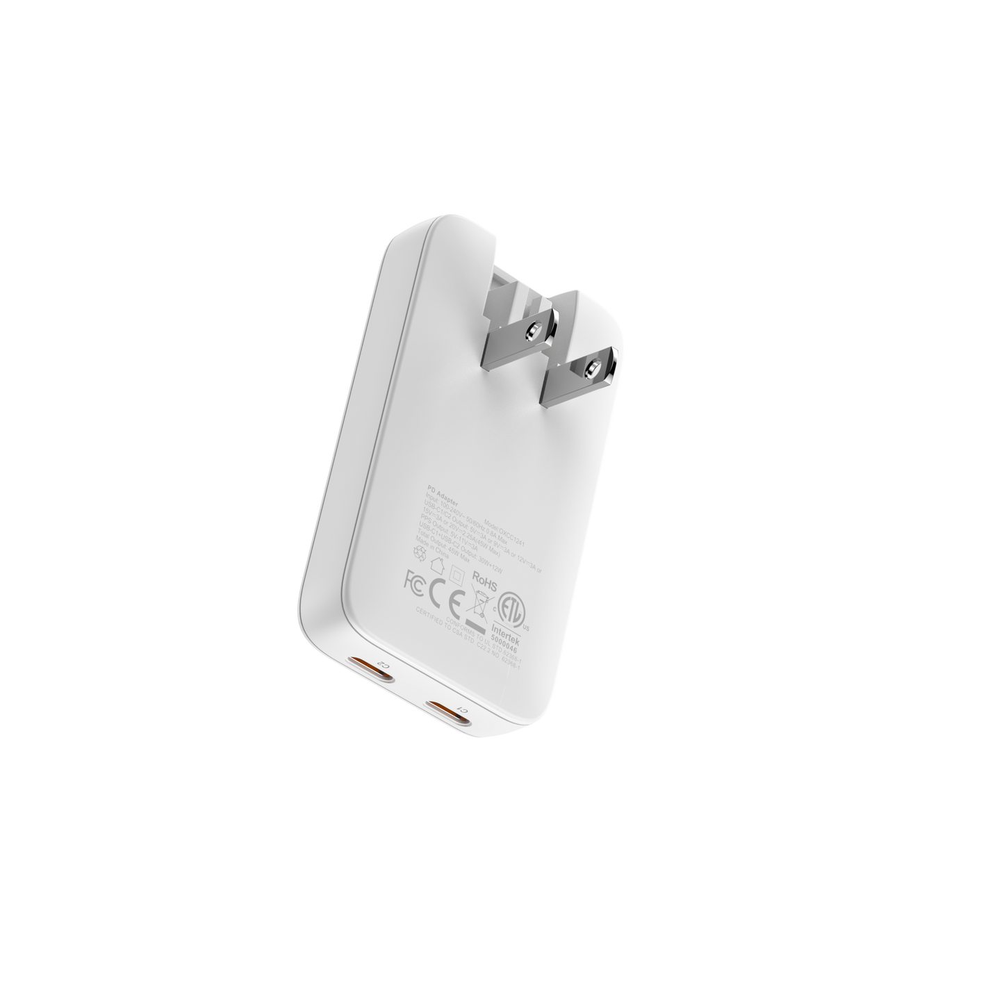 45W USB-C Fast Charging Bundle with Compact GaN Charger & 2 × USB-C to USB-C Premium Cables