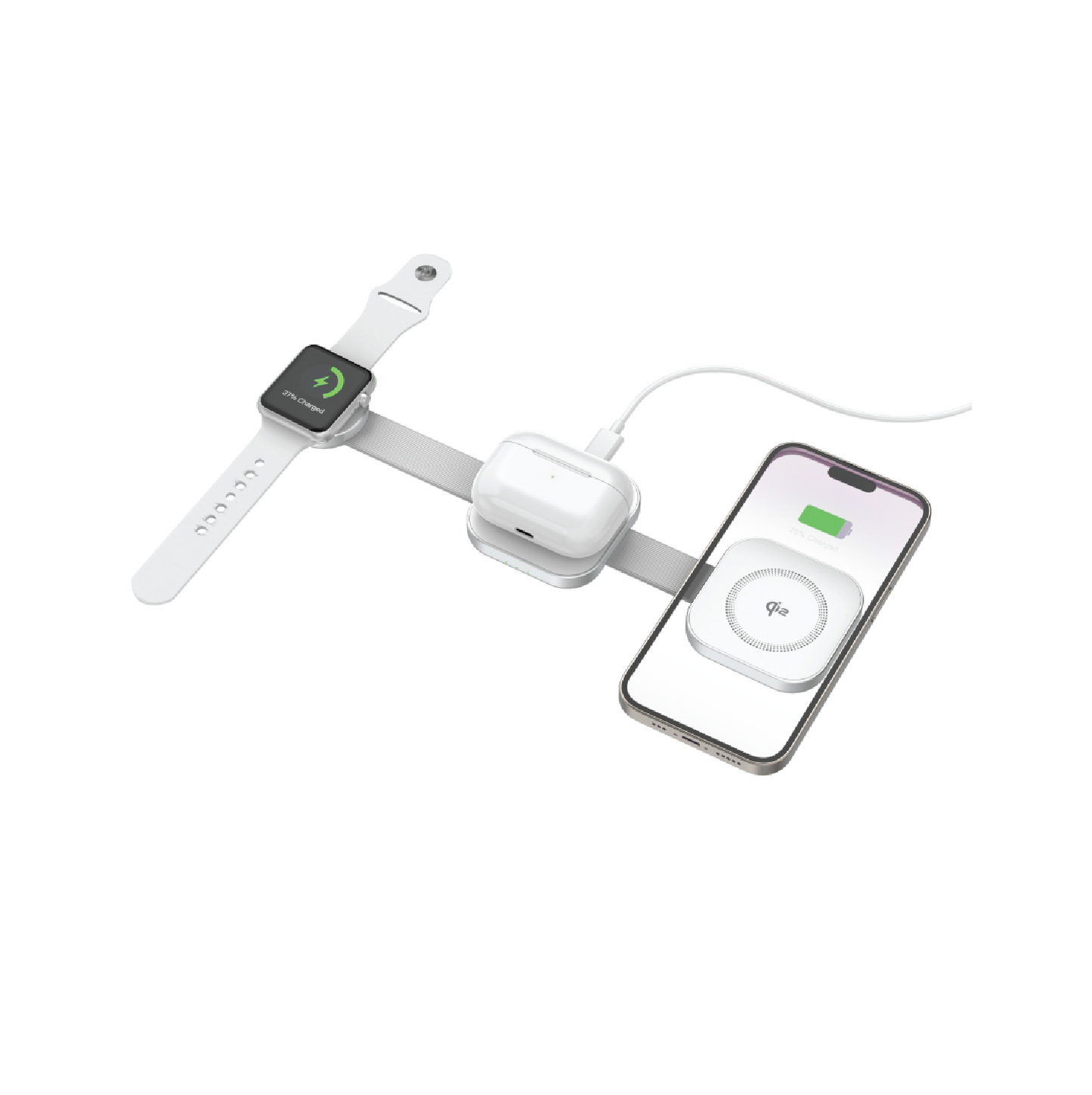 3-in-1 Foldable Wireless Charging Pad Bundle Designed for Apple Compatible Devices