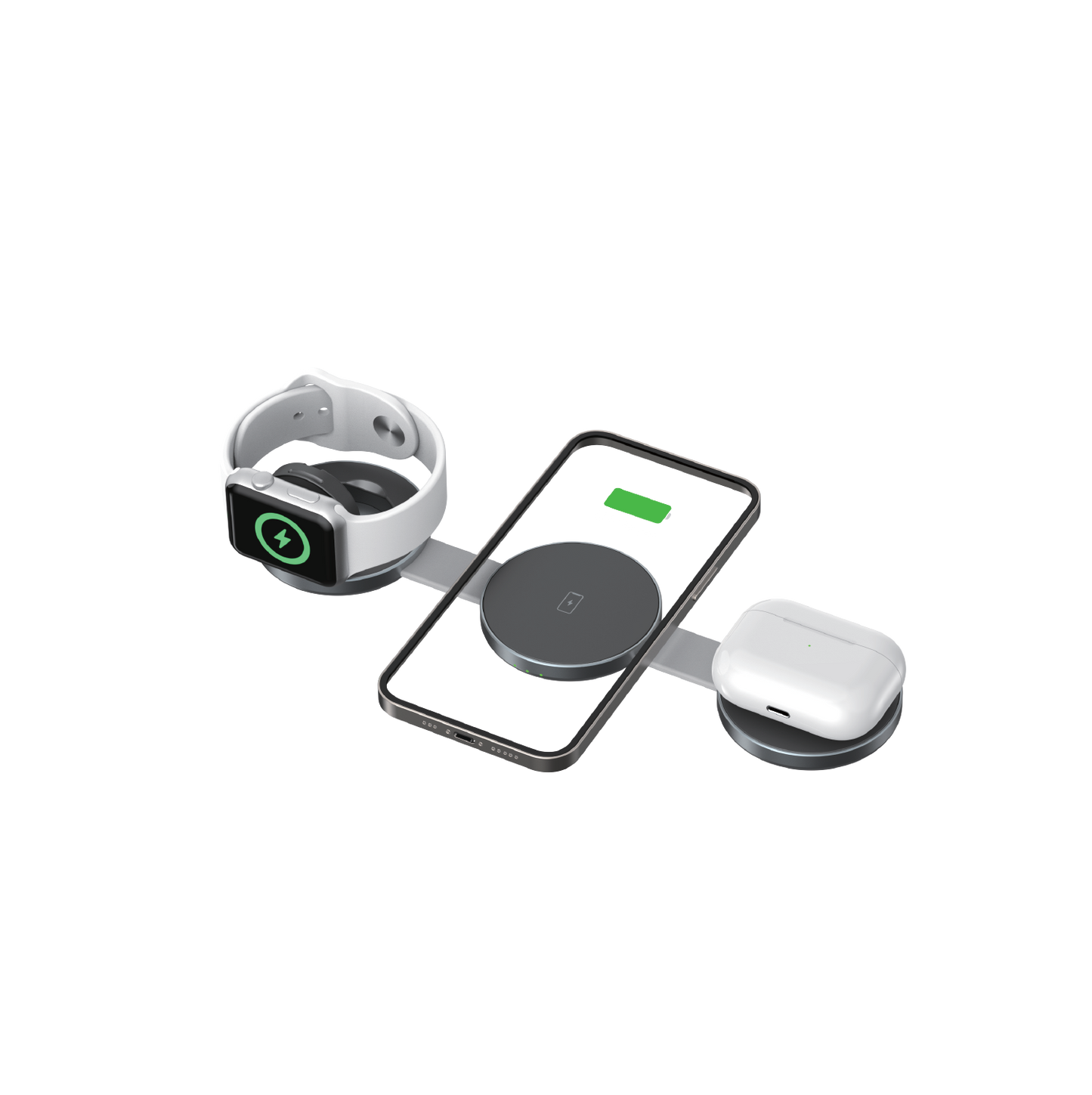 3-in-1 Foldable Wireless Charging Pad Bundle Designed for Samsung Compatible Devices