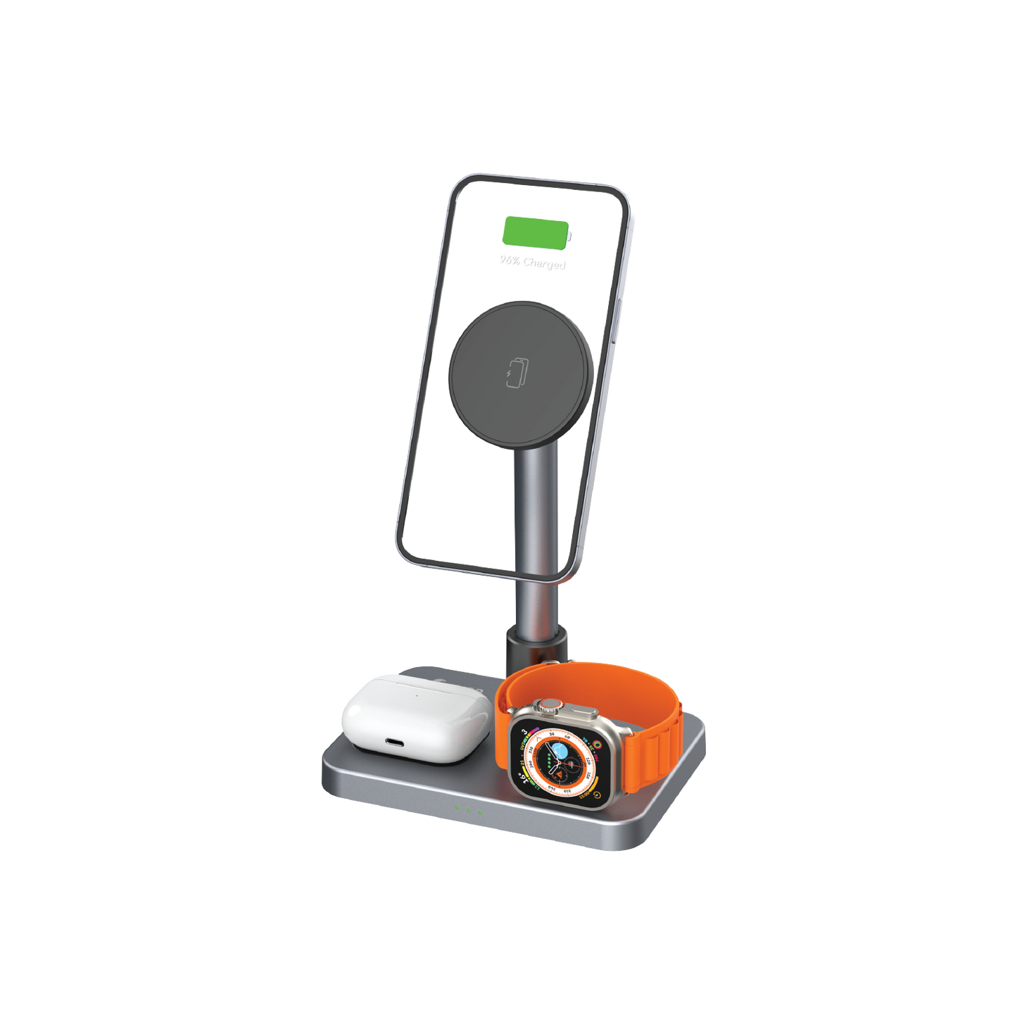 3-in-1 Adjustable Wireless Charging Stand Bundle Designed for Apple Compatible Devices