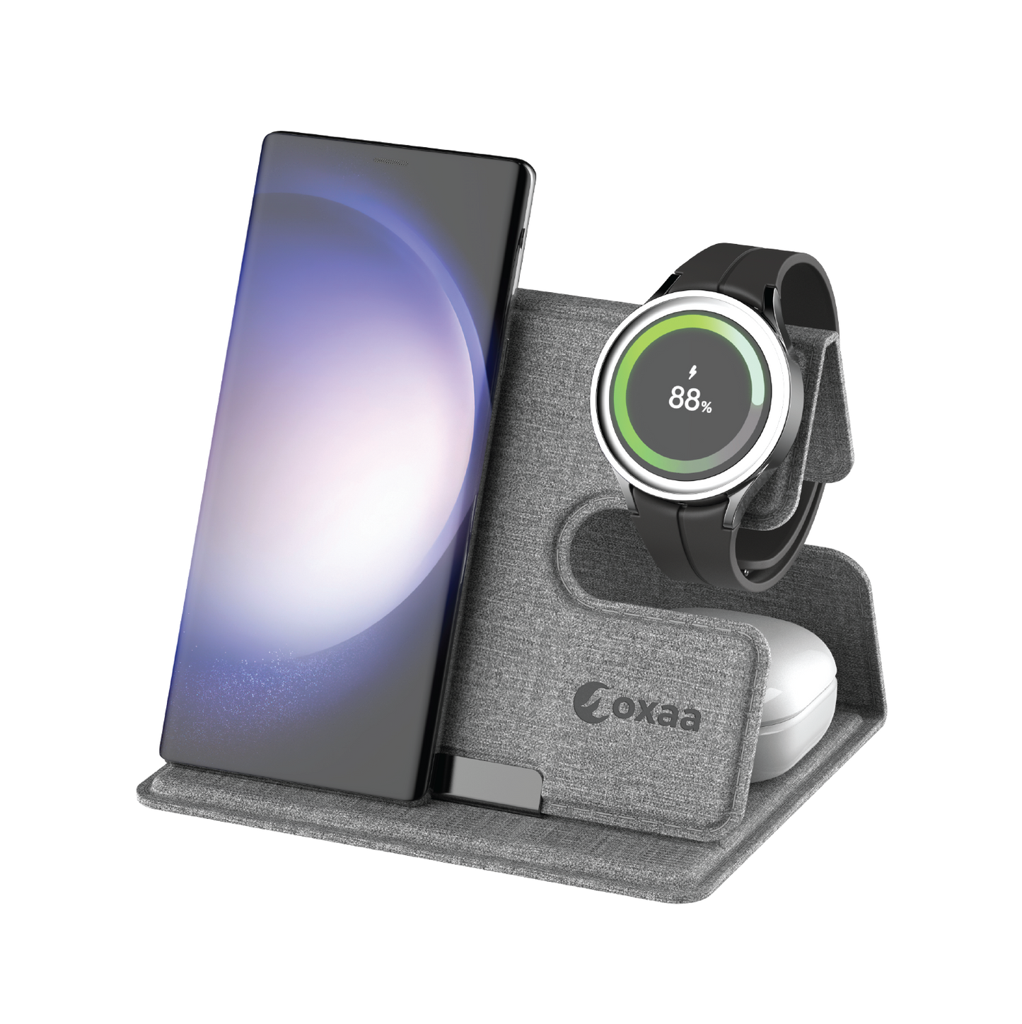 3-in-1 Foldable Wireless Charging Stand Bundle Designed for Samsung Compatible Devices