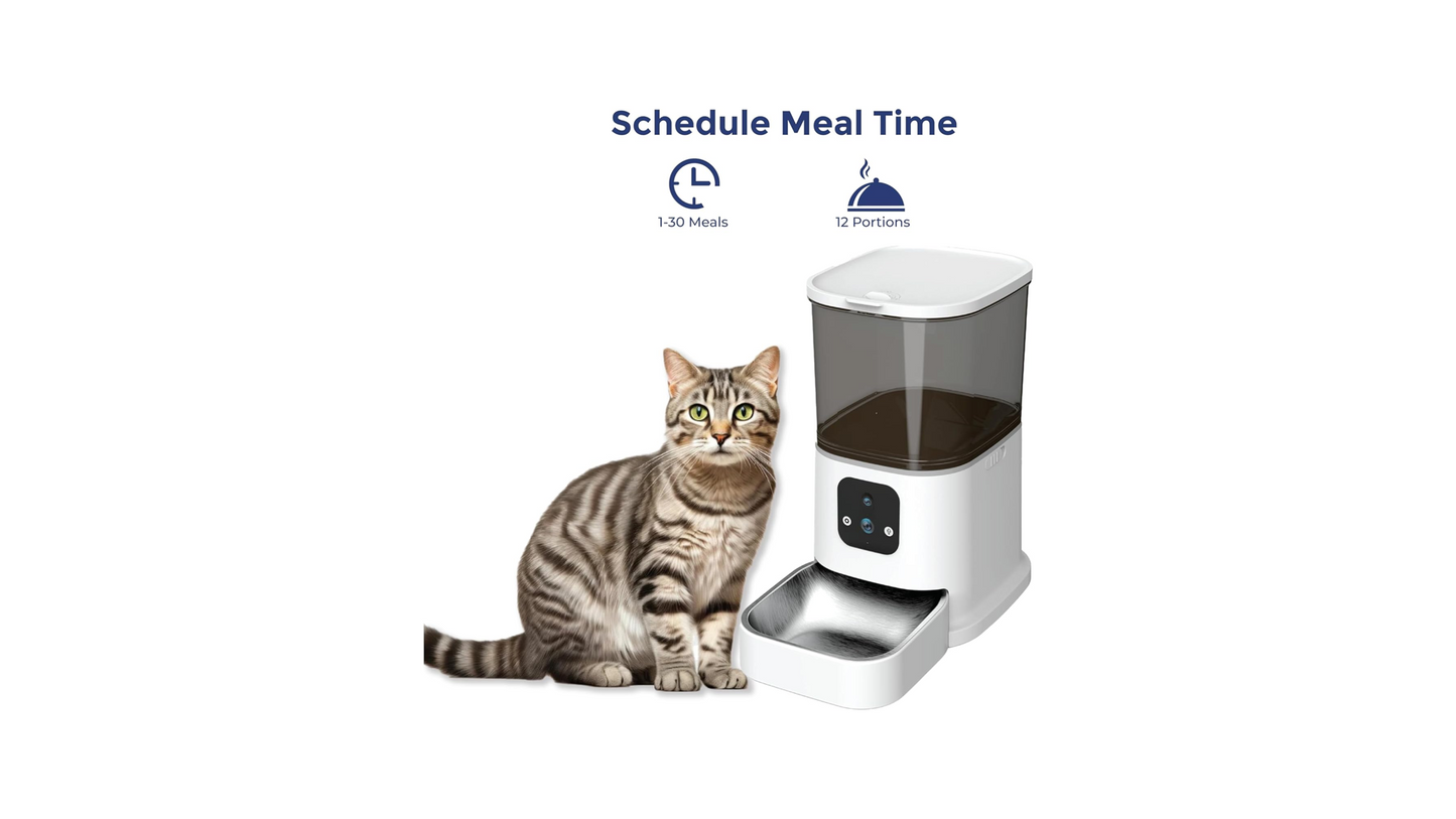 Automatic Cat & Dog Smart Feeder with Camera, 5G WiFi & Night Vision