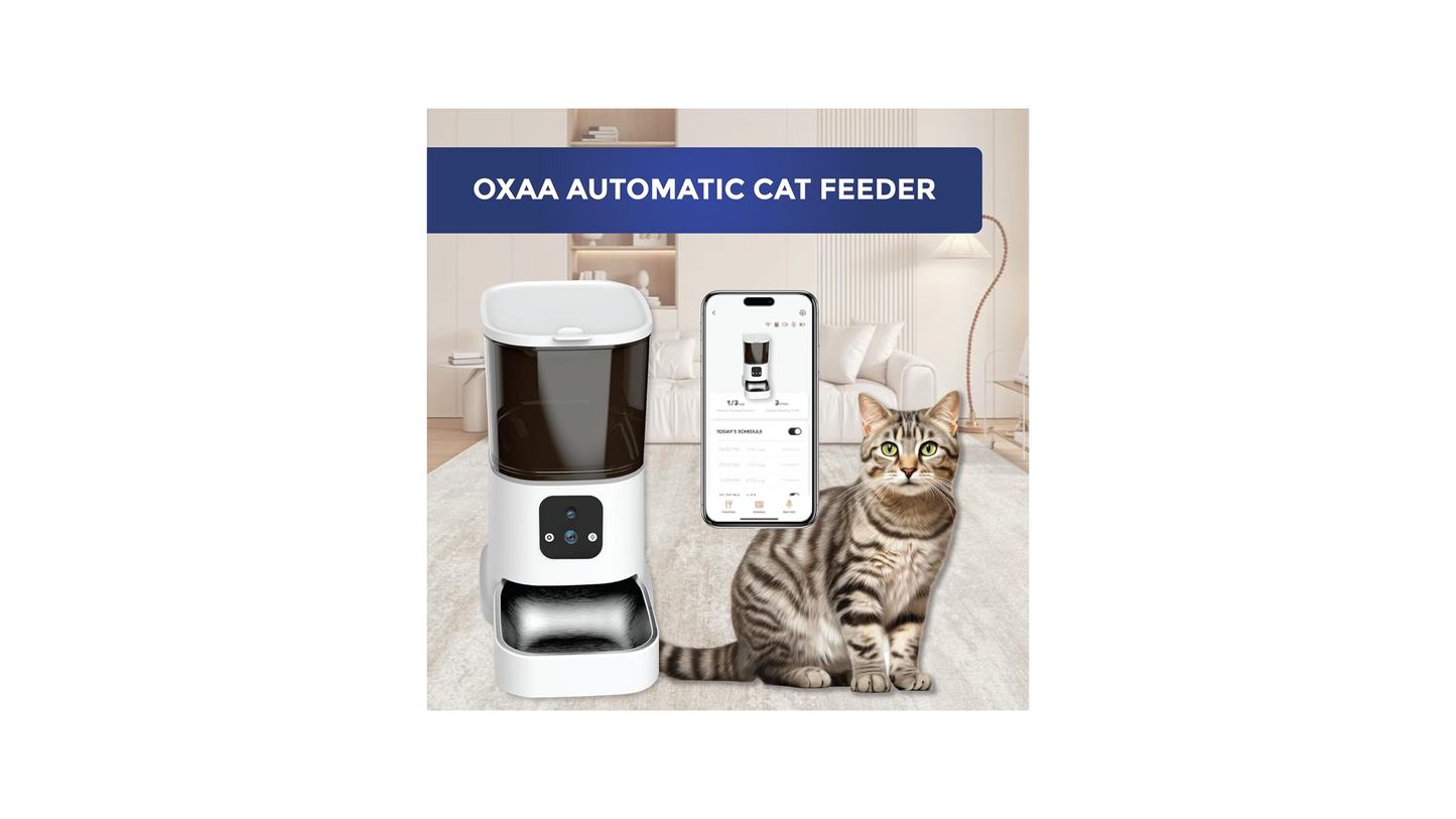 Automatic Cat & Dog Smart Feeder with Camera, 5G WiFi & Night Vision