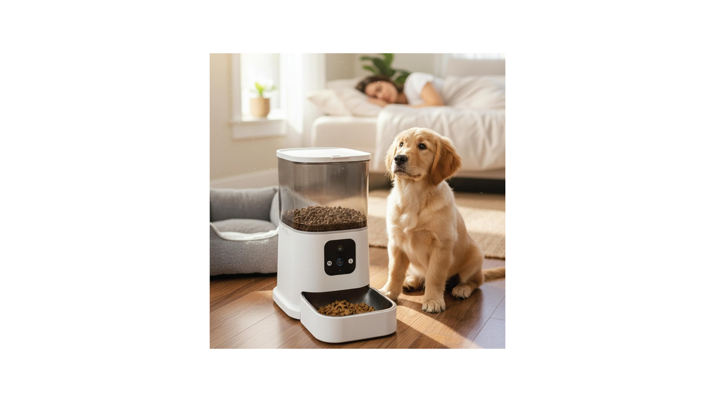 Automatic Cat & Dog Smart Feeder with Camera, 5G WiFi & Night Vision