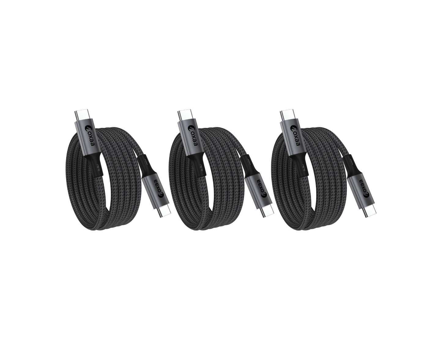 USB C to USB C Charging Cable 60W - 2m (6.6ft), 3-Pack