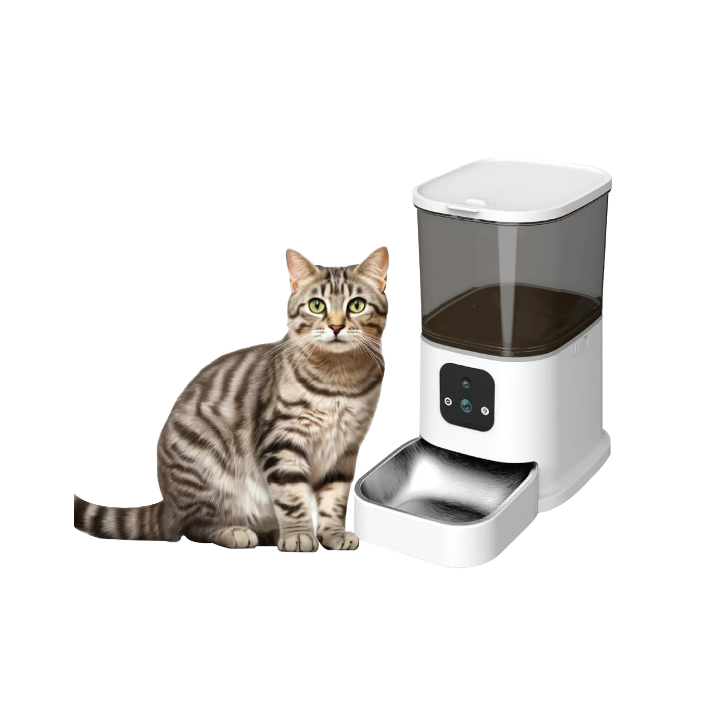 Automatic Cat & Dog Smart Feeder with Camera, 5G WiFi & Night Vision