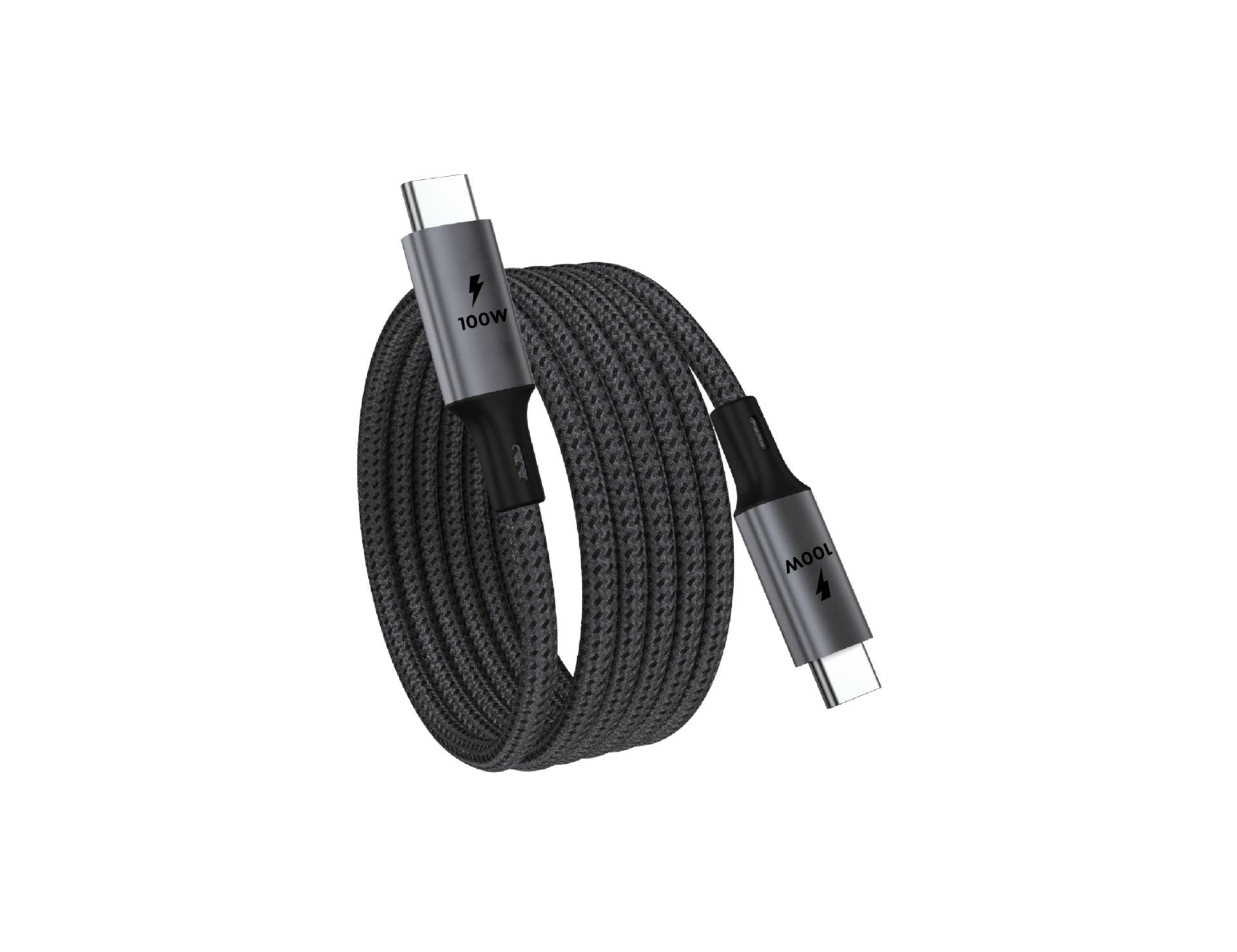 2 Meter (6.6 ft) USB C to USB C Magnetic Cable Bundle (100W) 2 Pack