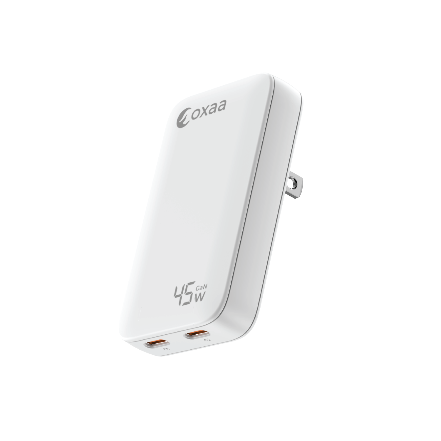 45W GaN 2 Port USB Slim Wall Charger