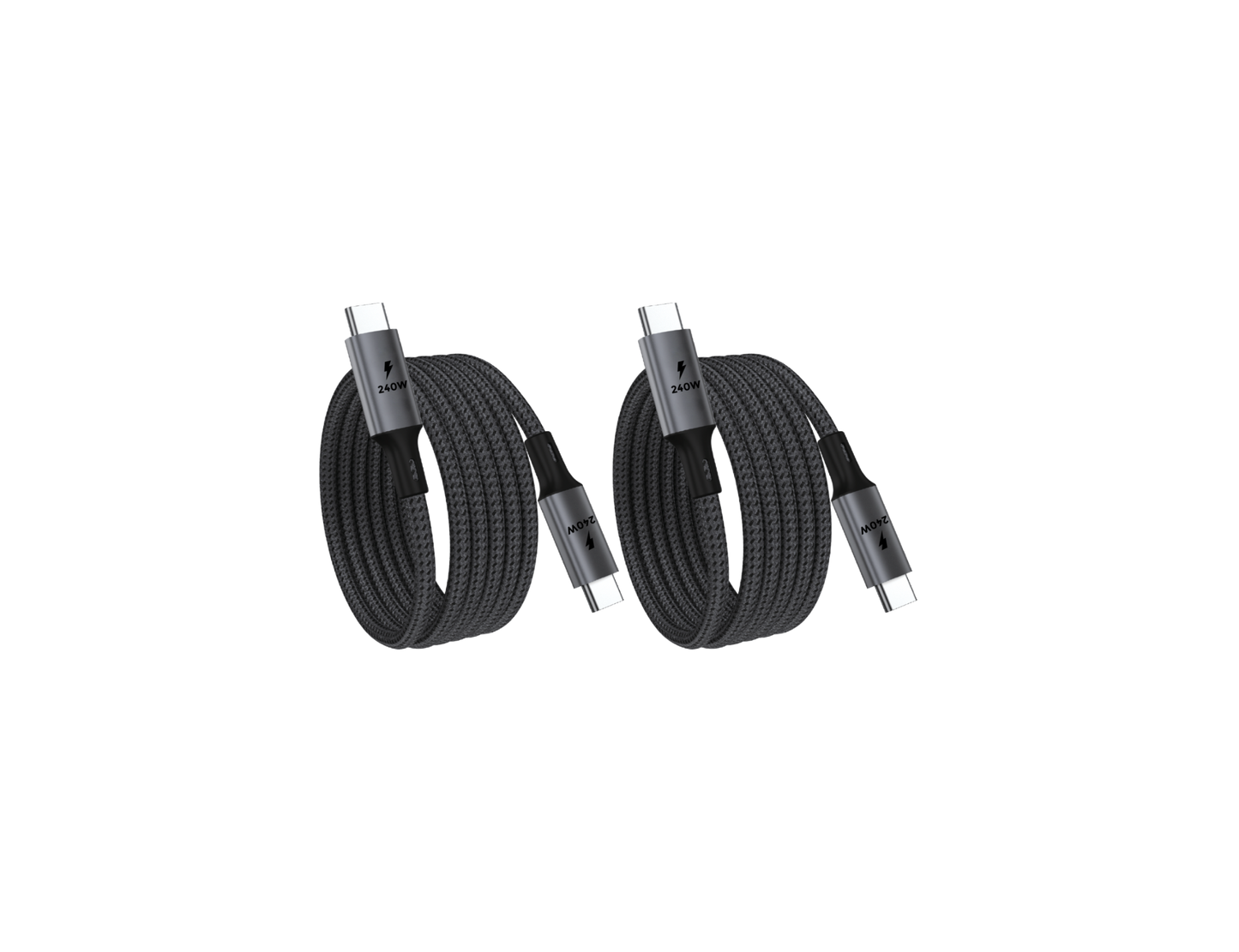USB C to USB C Charging Cable 240W - 2m (6.6ft), 2-Pack