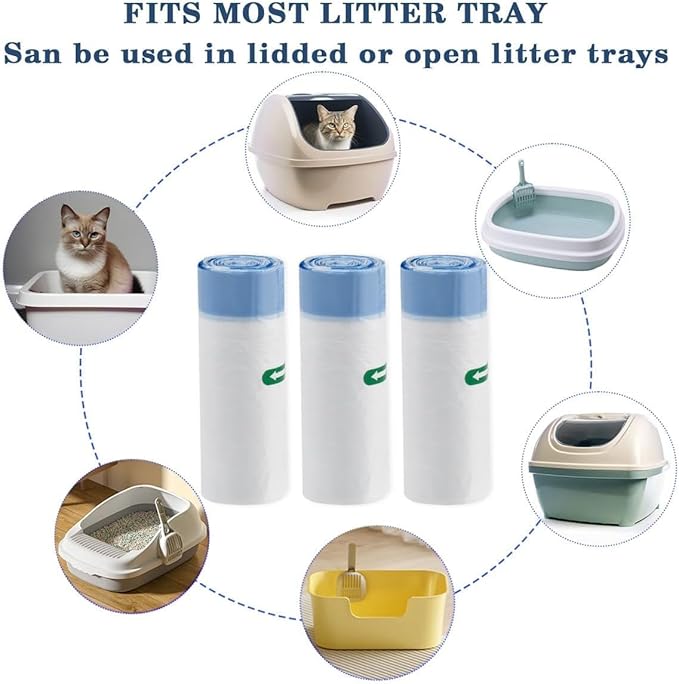Cat Litter Box Replacement Liner Bags (3 pack)