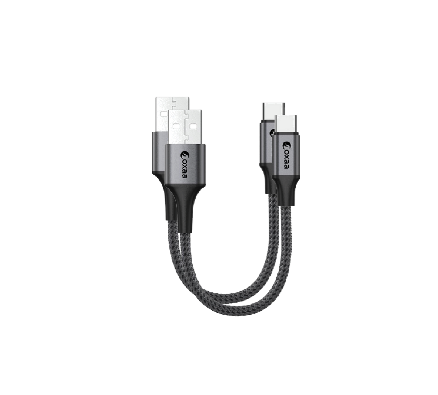 USB A to USB C Charging Cable - 1m (3.3ft), 2-Pack