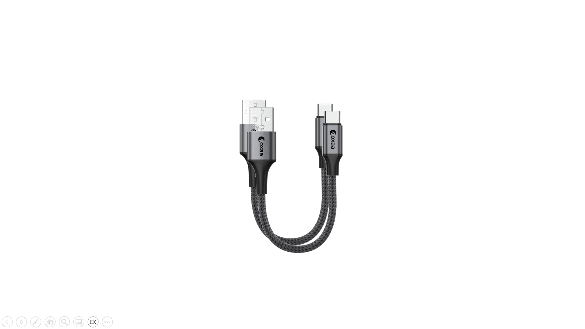 USB A to USB C Charging Cable - 1m (3.3ft), 2-Pack