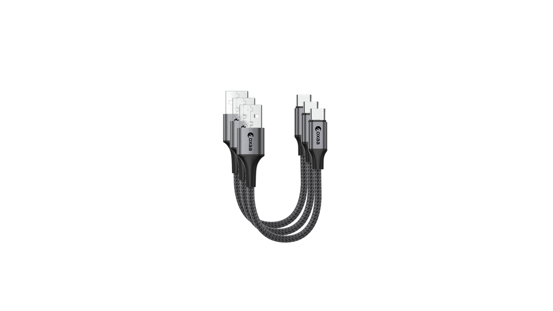 USB A to USB C Charging Cable - 1m (3.3ft), 3-Pack