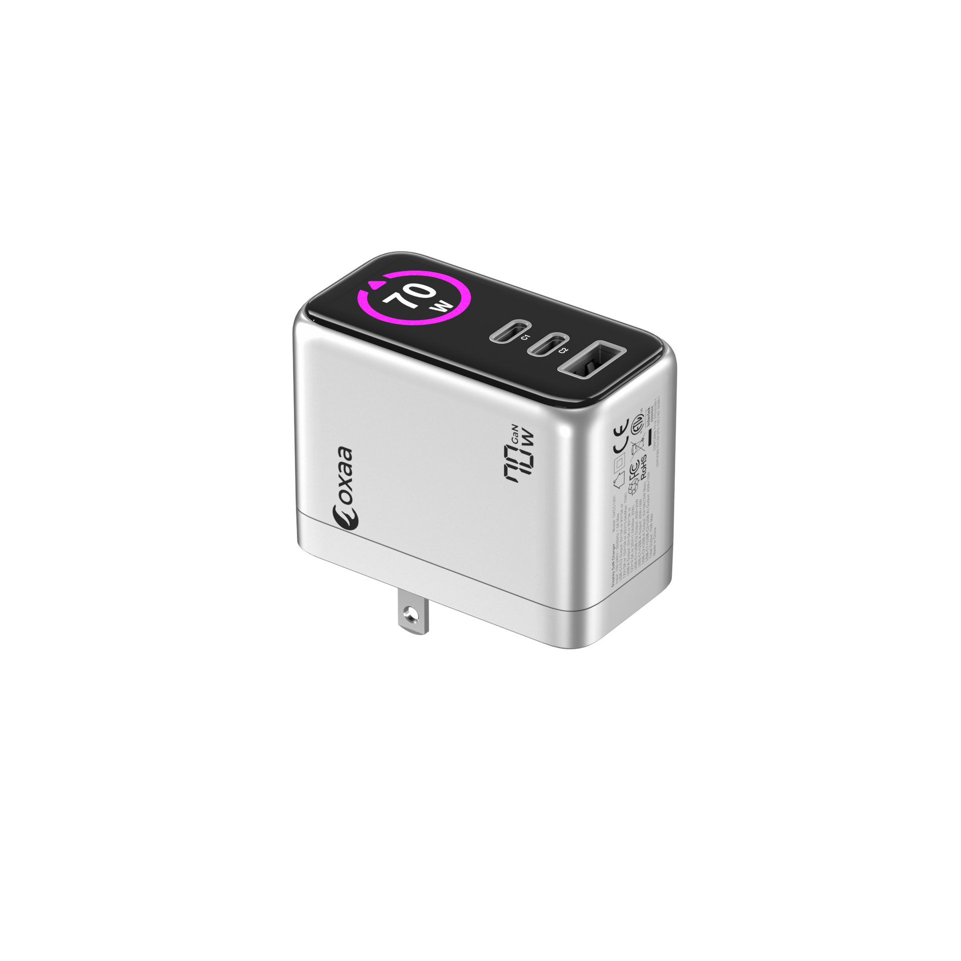 70W GaN 3 Port USB Wall Charger