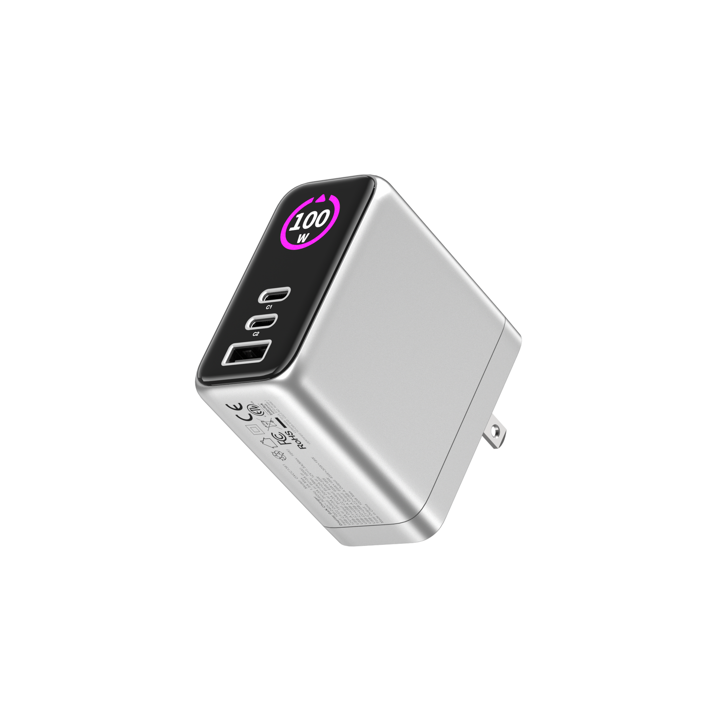 100W GaN 3 Port USB Wall Charger