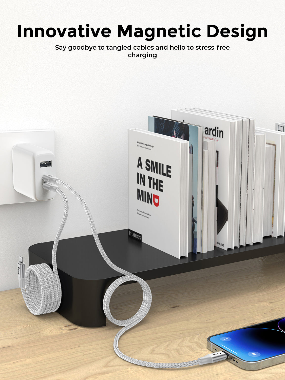 1 Meter (3.3 ft) USB C to USB Lighting Magnetic Cable (30W)