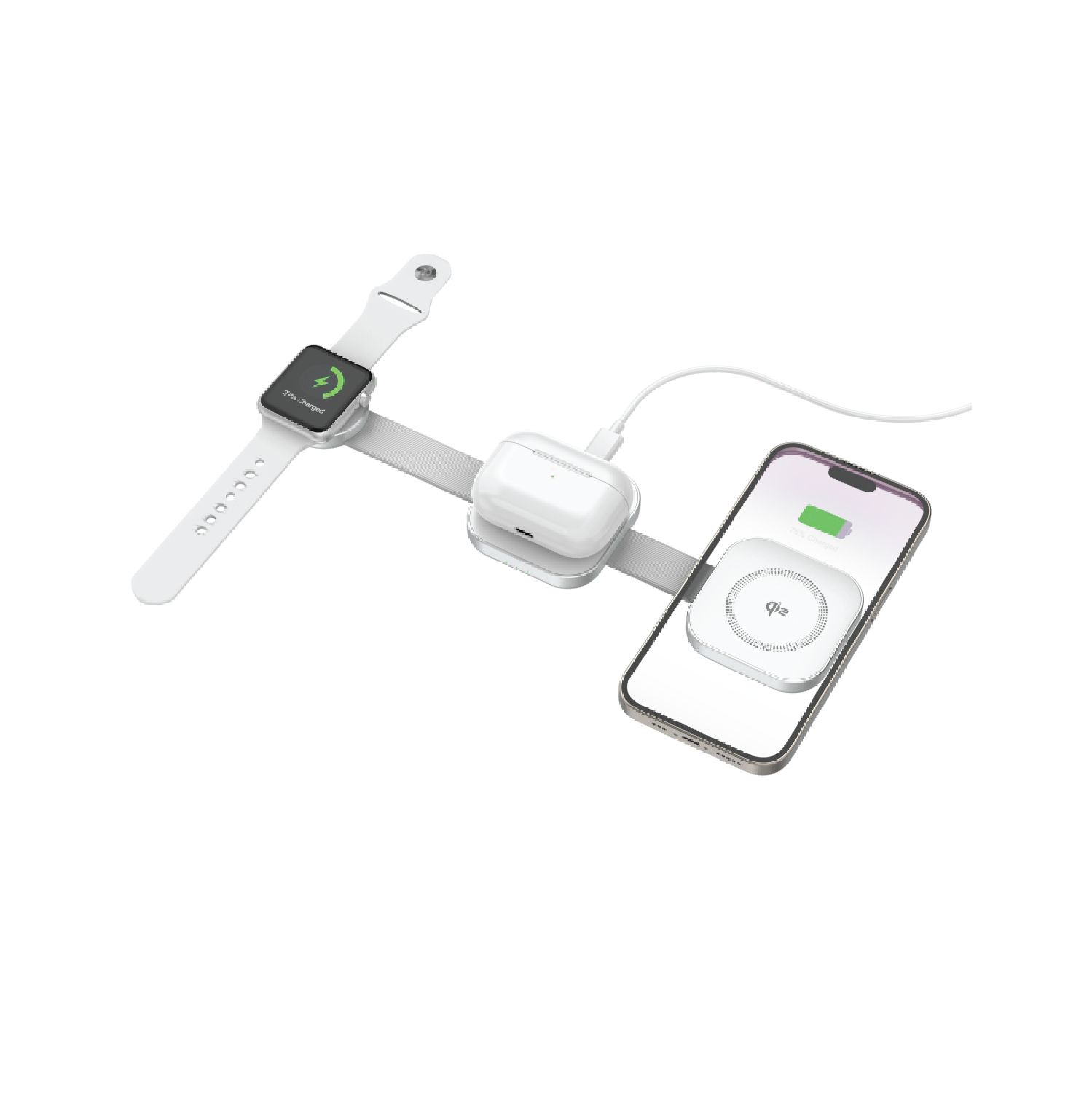 3-in-1 Foldable Wireless Charging Pad Bundle Designed for Apple Compatible Devices