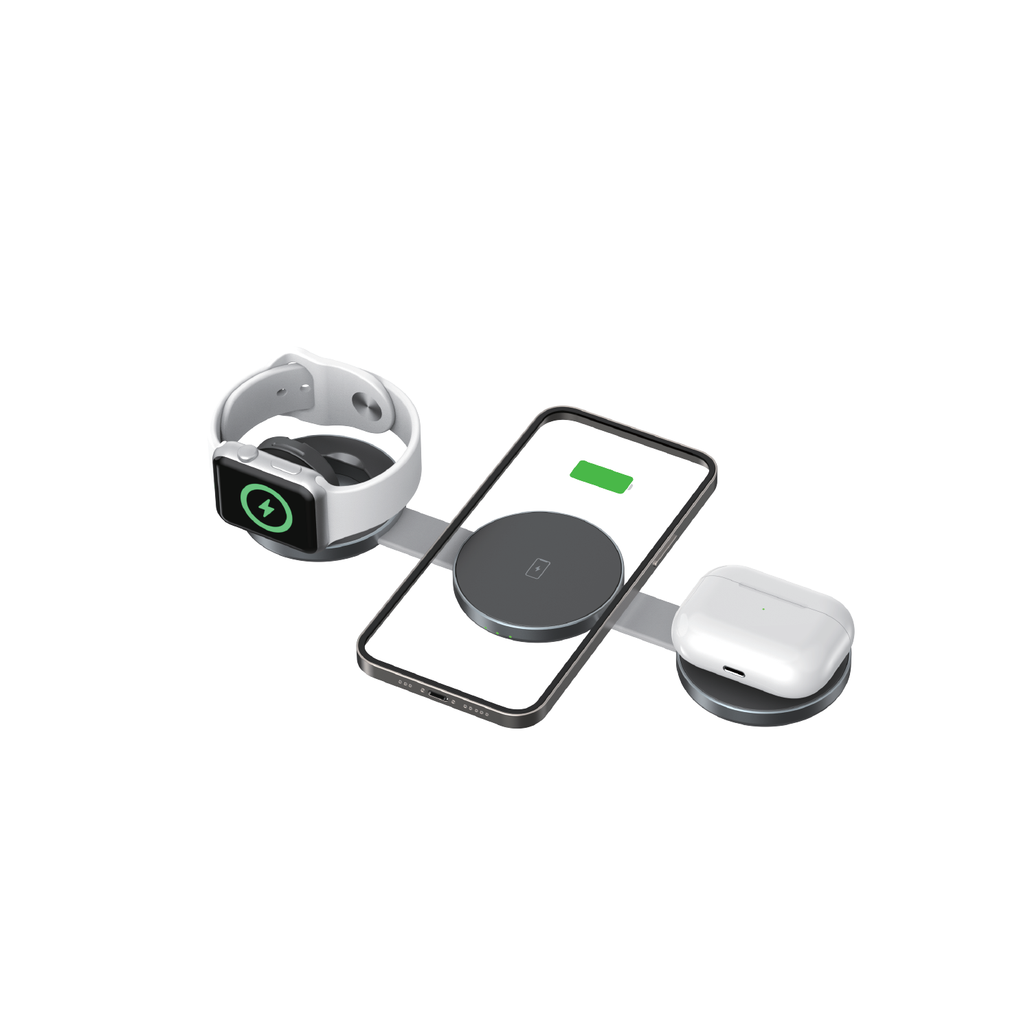 3-in-1 Foldable Wireless Charging Pad Bundle Designed for Samsung Compatible Devices