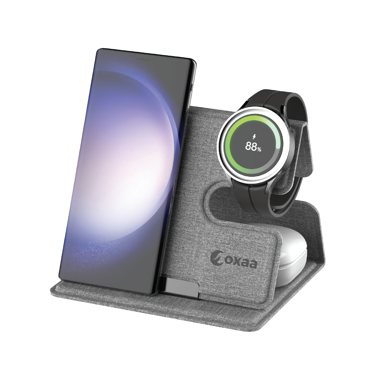 3-in-1 Foldable Wireless Charging Stand Bundle Designed for Samsung Compatible Devices