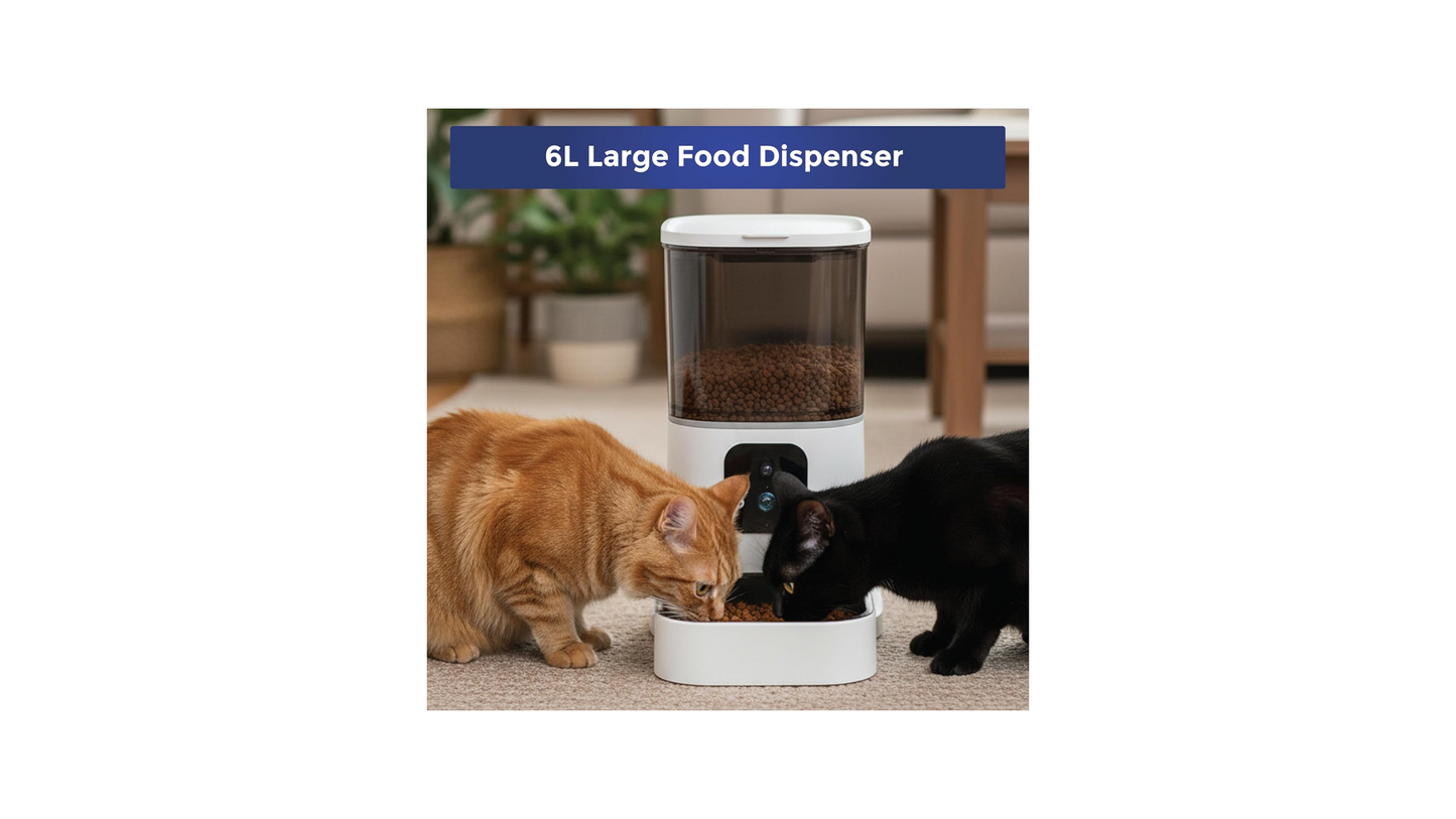 Automatic Cat & Dog Smart Feeder with Camera, 5G WiFi & Night Vision