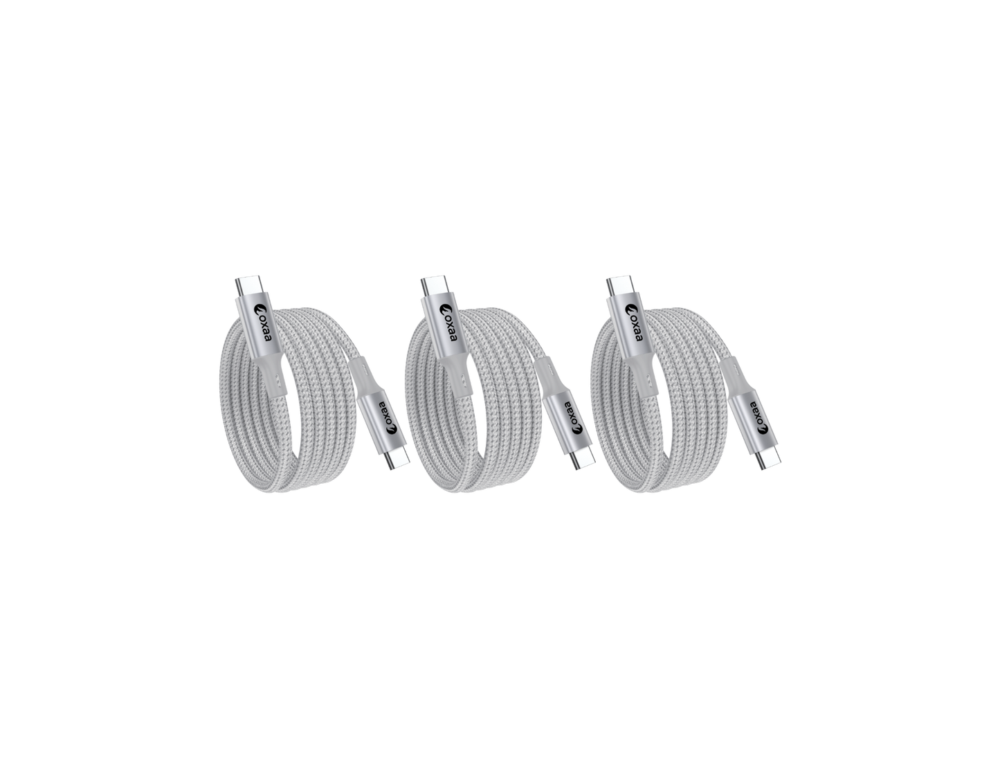 USB C to USB C Charging Cable 60W - 2m (6.6ft), 3-Pack