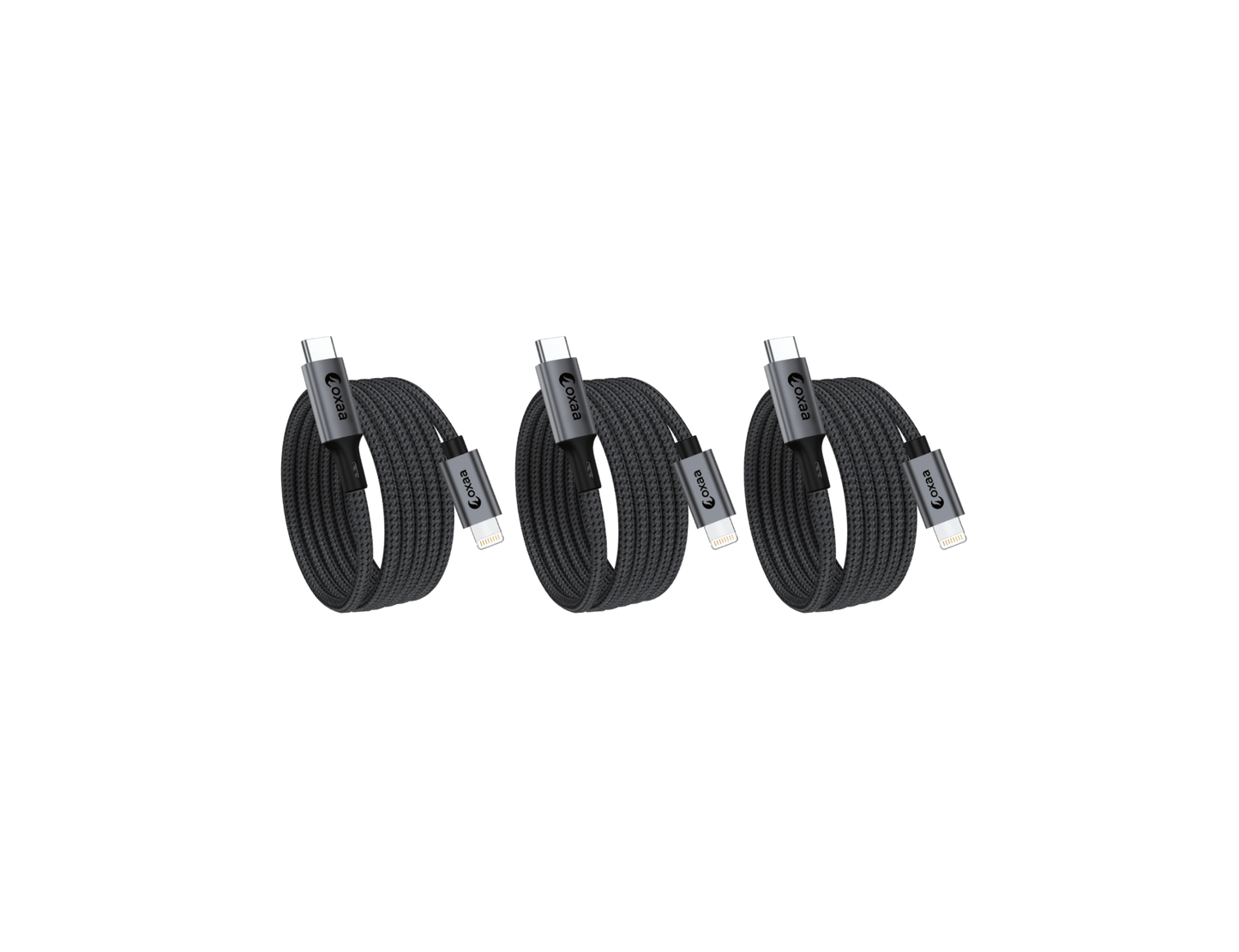 USB C to Lightning Charging Cable - 2m (6.6ft), 3-Pack