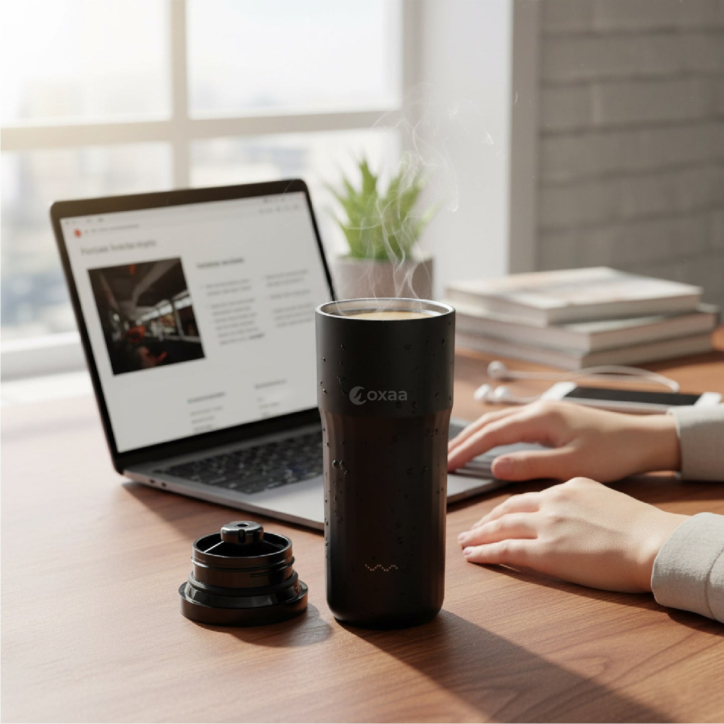 12oz Temperature Controlled Travel Mug With Wireless Charger